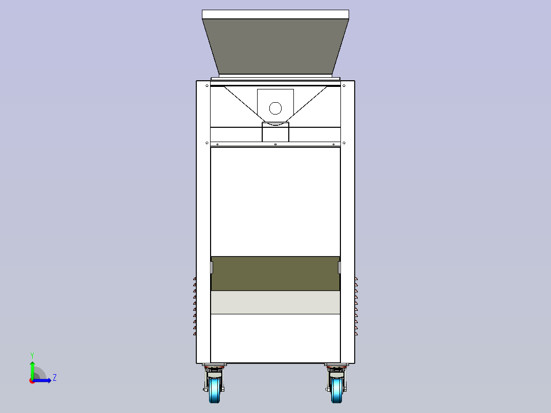 茶叶机三维模型左视图
