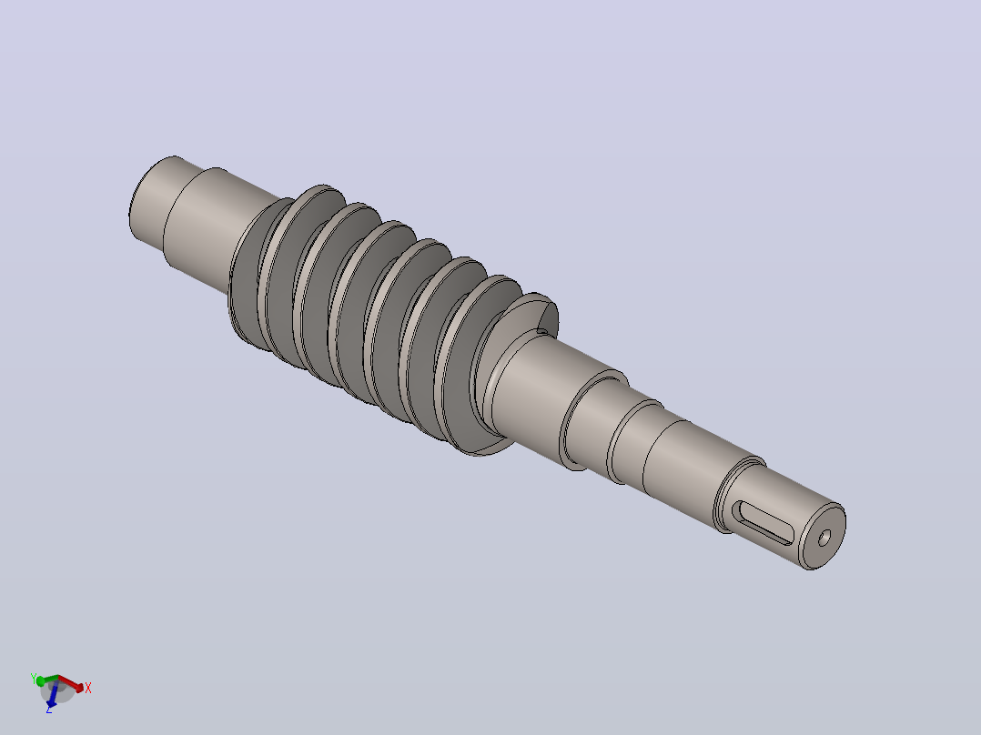 1_蜗杆solidworks主视图