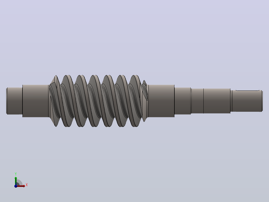 1_蜗杆solidworks前视图