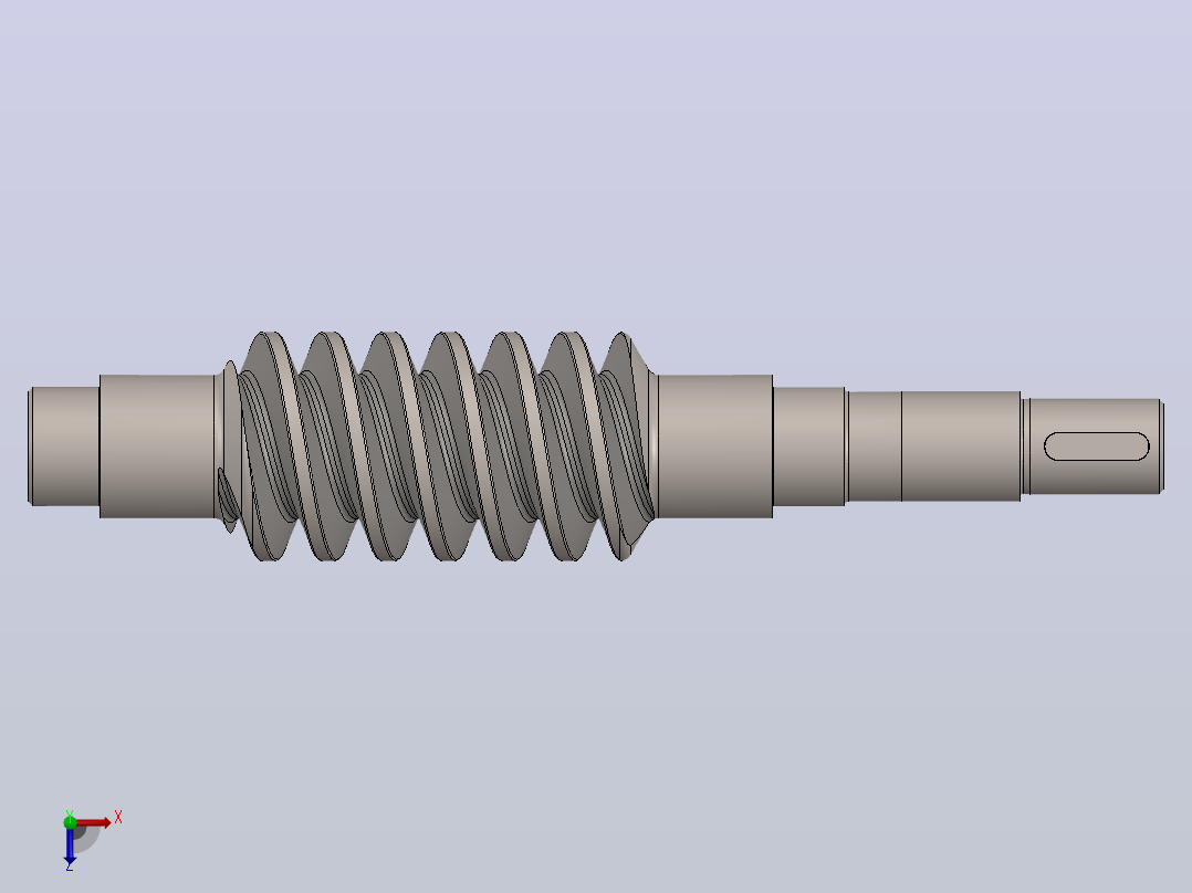 1_蜗杆solidworks俯视图