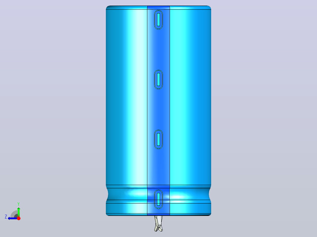 25 x50蓝色BLUE1底片电解电容器右视图