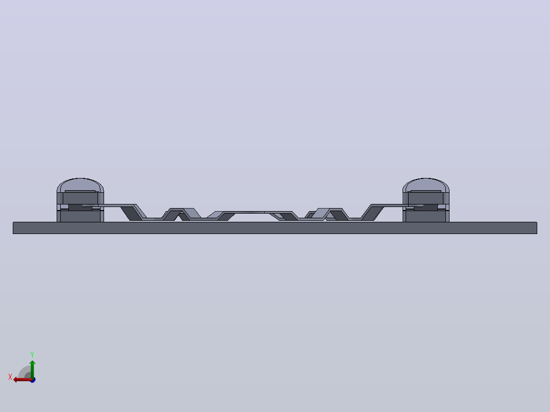 Laptop stand笔记本电脑支架3D图纸 Solidworks设计后视图