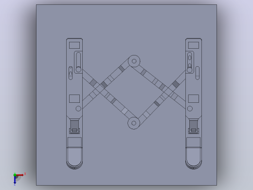 Laptop stand笔记本电脑支架3D图纸 Solidworks设计俯视缩略图