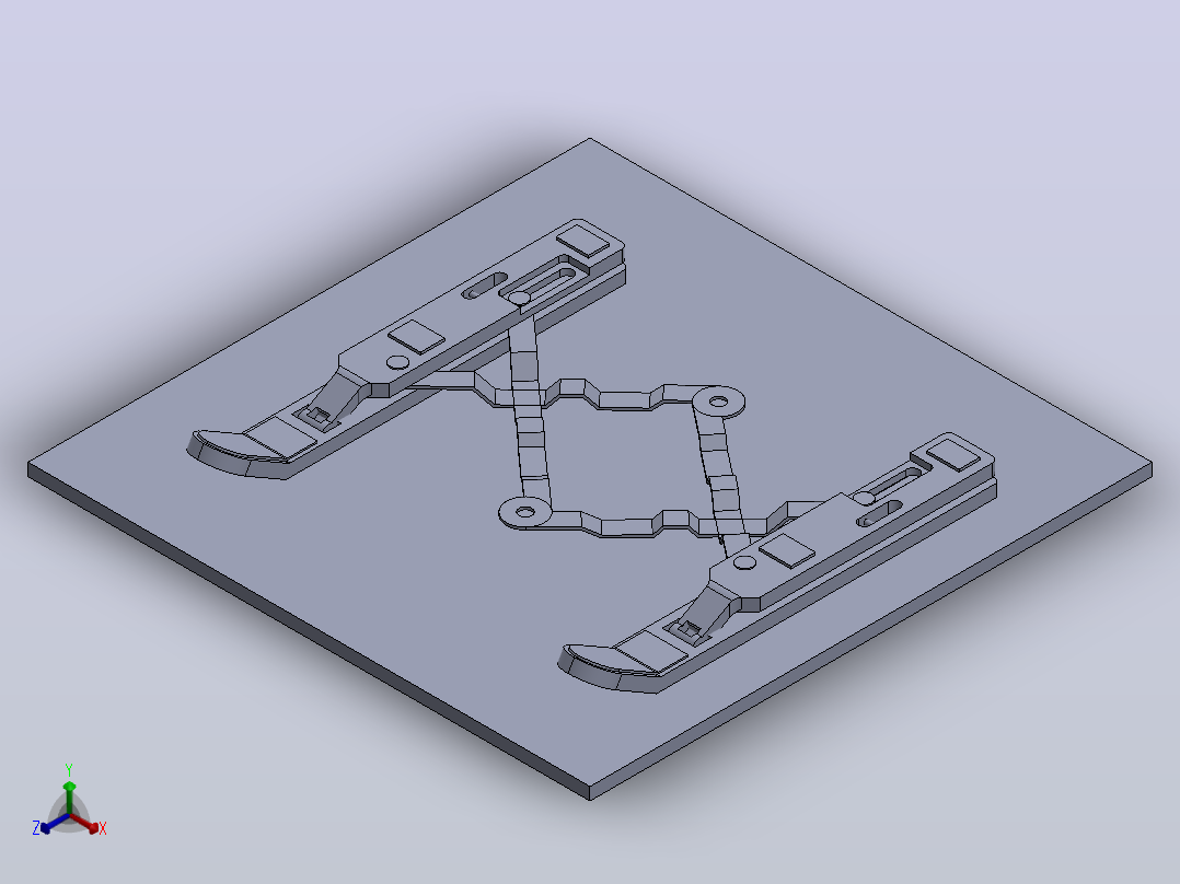 Laptop stand笔记本电脑支架3D图纸 Solidworks设计正等轴测图