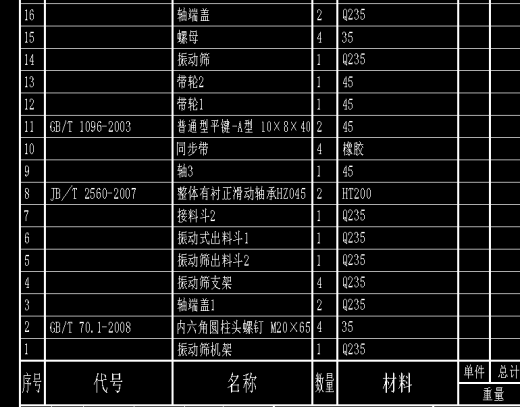 往复式振动筛CAD缩略图