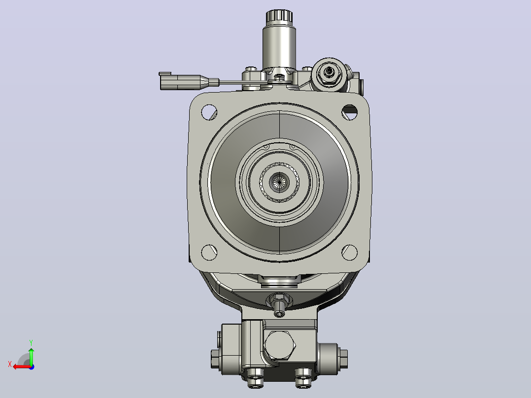 HM6V-85轴向柱塞变量马达设计（SW+CAD+说明书）后视图