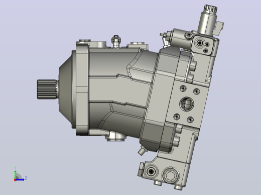 HM6V-85轴向柱塞变量马达设计（SW+CAD+说明书）左视缩略图