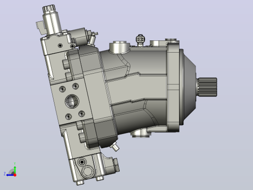 HM6V-85轴向柱塞变量马达设计（SW+CAD+说明书）右视缩略图