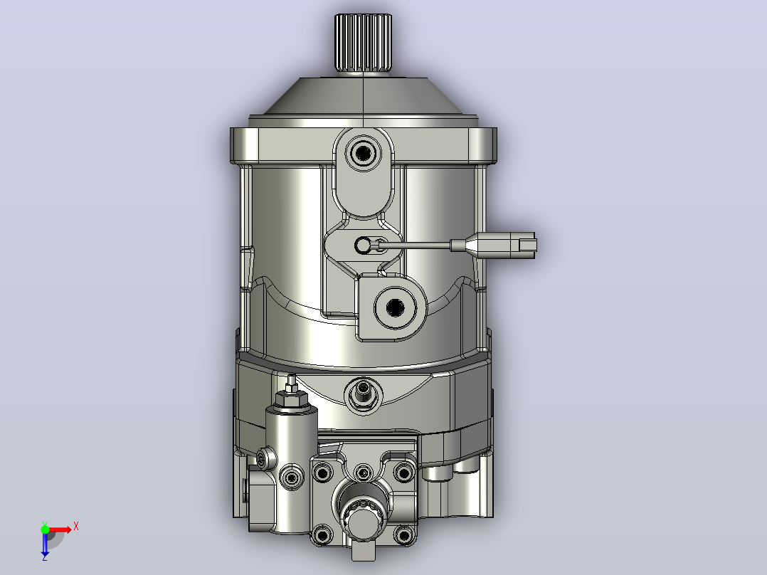 HM6V-85轴向柱塞变量马达设计（SW+CAD+说明书）俯视图