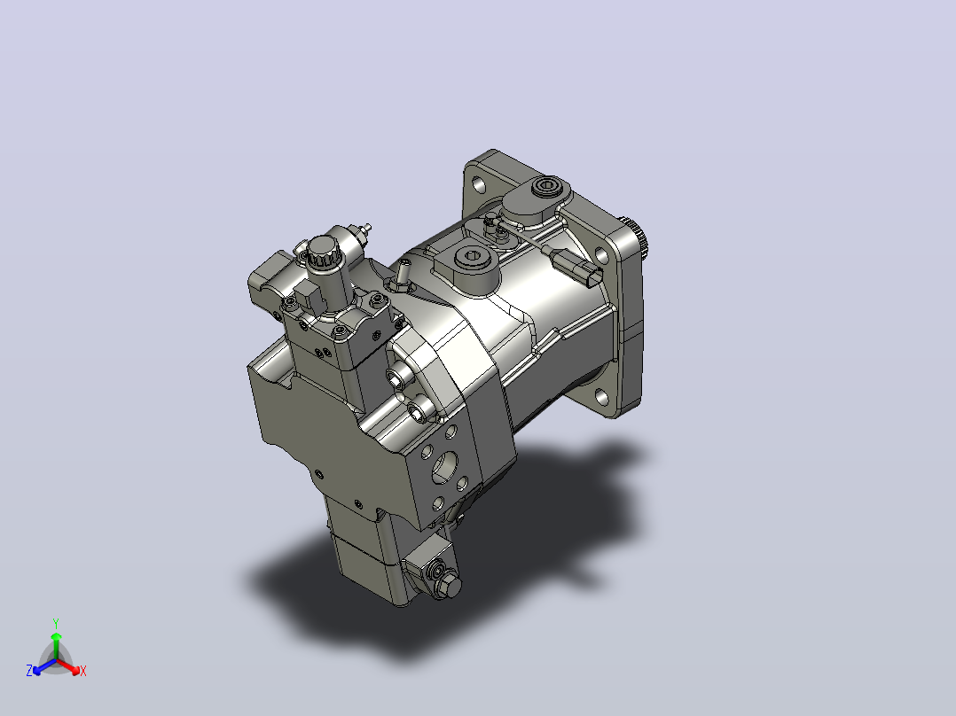 HM6V-85轴向柱塞变量马达设计（SW+CAD+说明书）正等轴测图