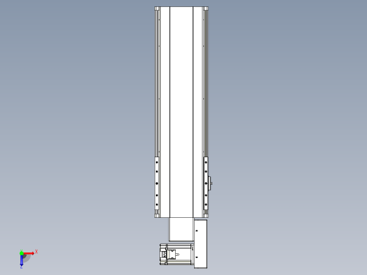 皮带直线轴半封闭可选导轨TPA-HNB-202D-140-L450-MR-Y-P75-N3俯视缩略图