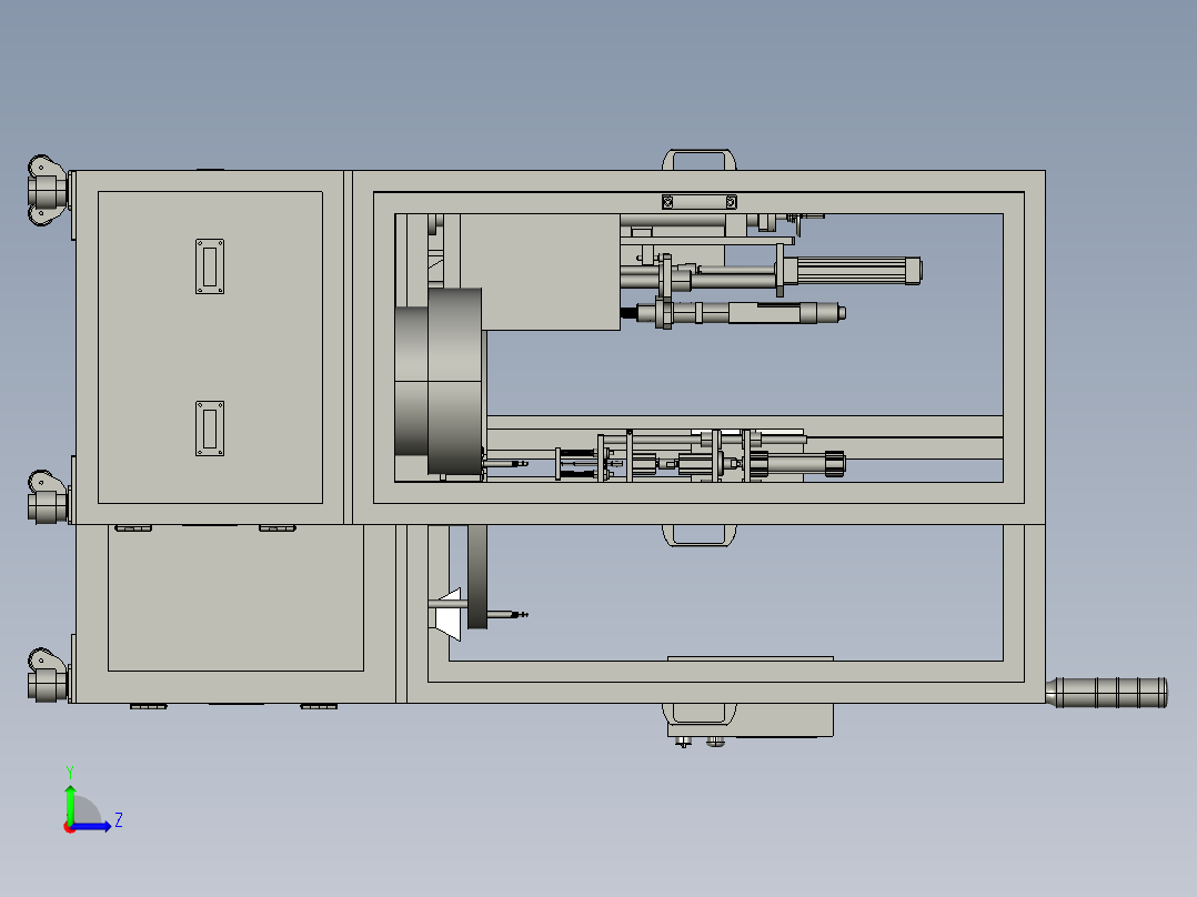 一组装设备3D模型左视图
