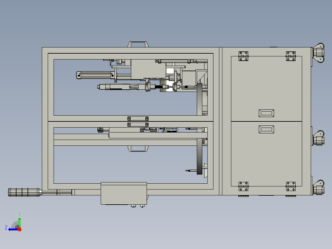 一组装设备3D模型右视图