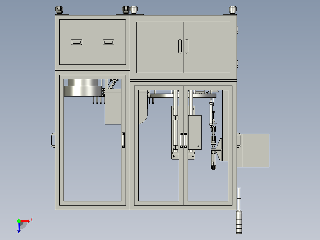 一组装设备3D模型俯视图
