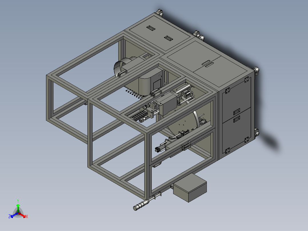 一组装设备3D模型正等轴测图