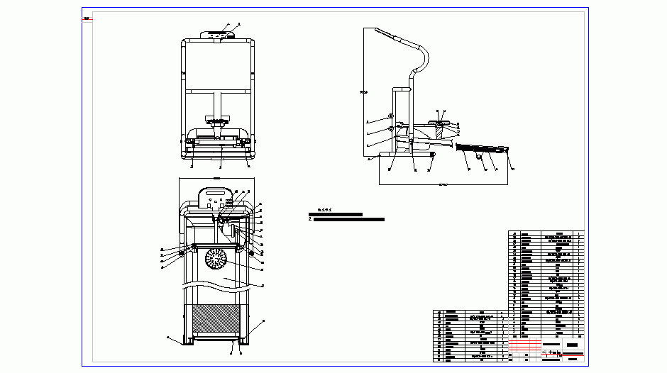 多功能自动跑步机(论文+DWG图纸)