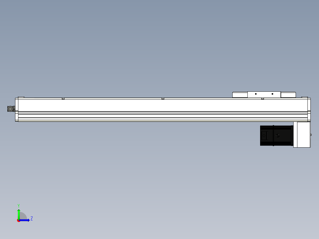 Toyo东佑达直线模组-ECH14-600-BM-200W左视图
