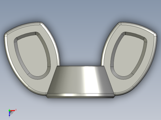 WING NUT 5-16in-18 Thread size 9-16in Base Diameter.STEP俯视缩略图