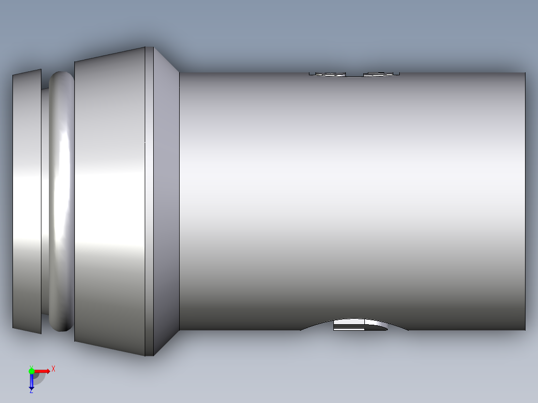 卡套式工业通用硬管接头EO_Weld_nipple__orbital__SKA25X3ORB71俯视图