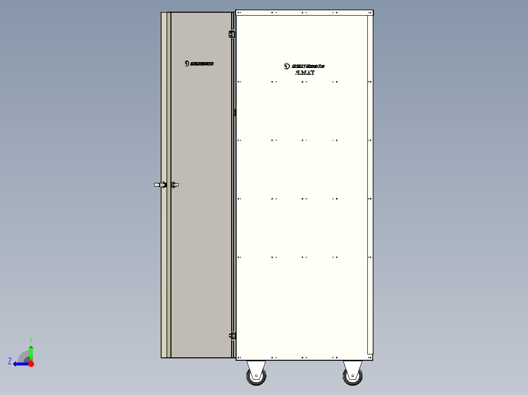 钣金文件柜右视图