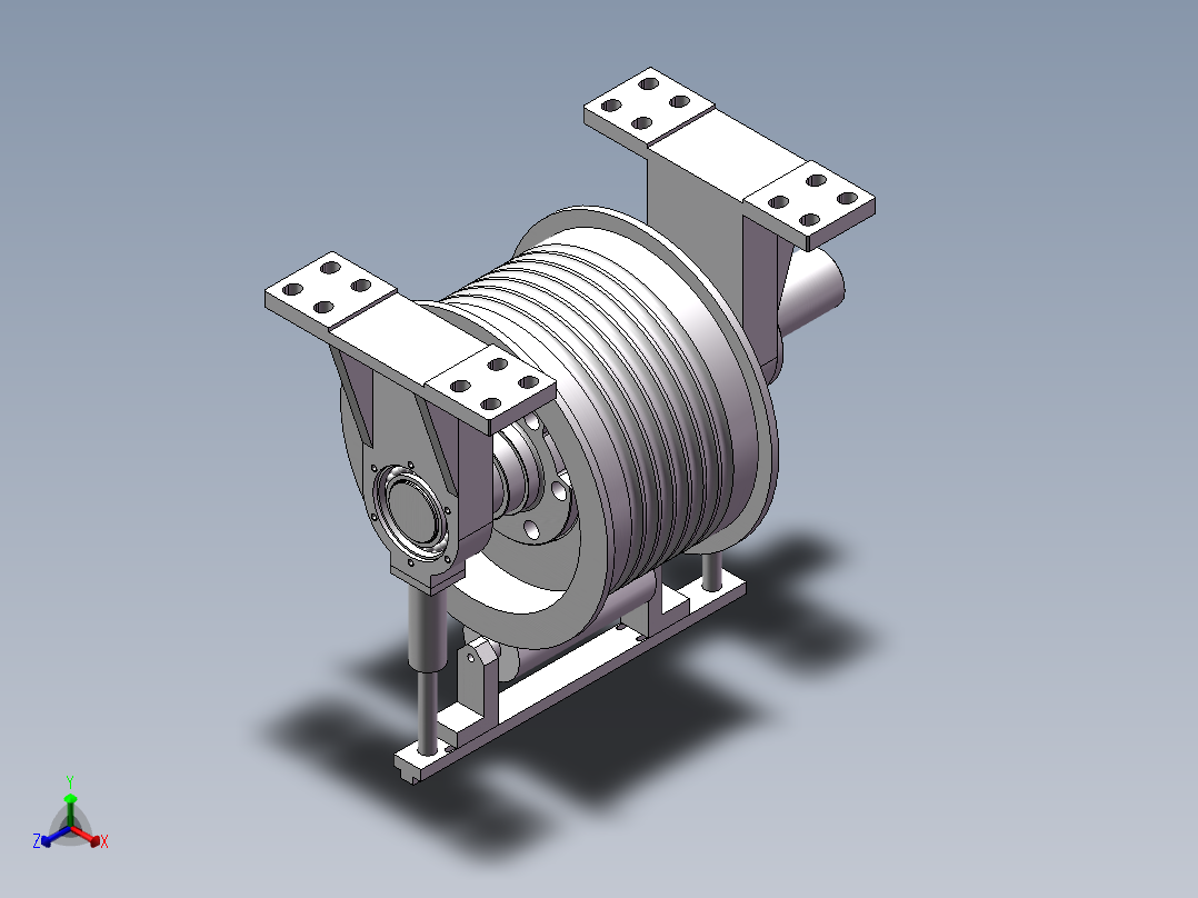 钢丝绳卷筒440693===20正等轴测图