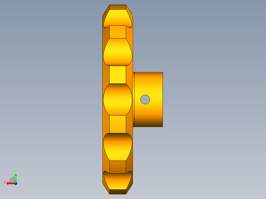 UG微动机构模型后视图