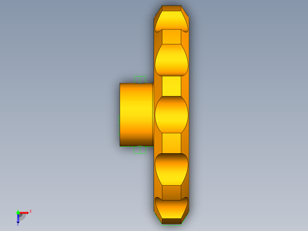 UG微动机构模型俯视图