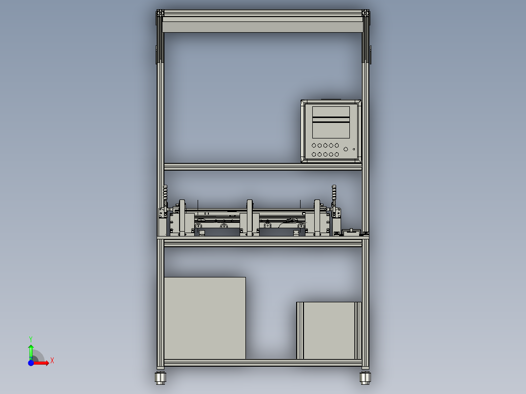 BR205轨道涂油机治具前视图