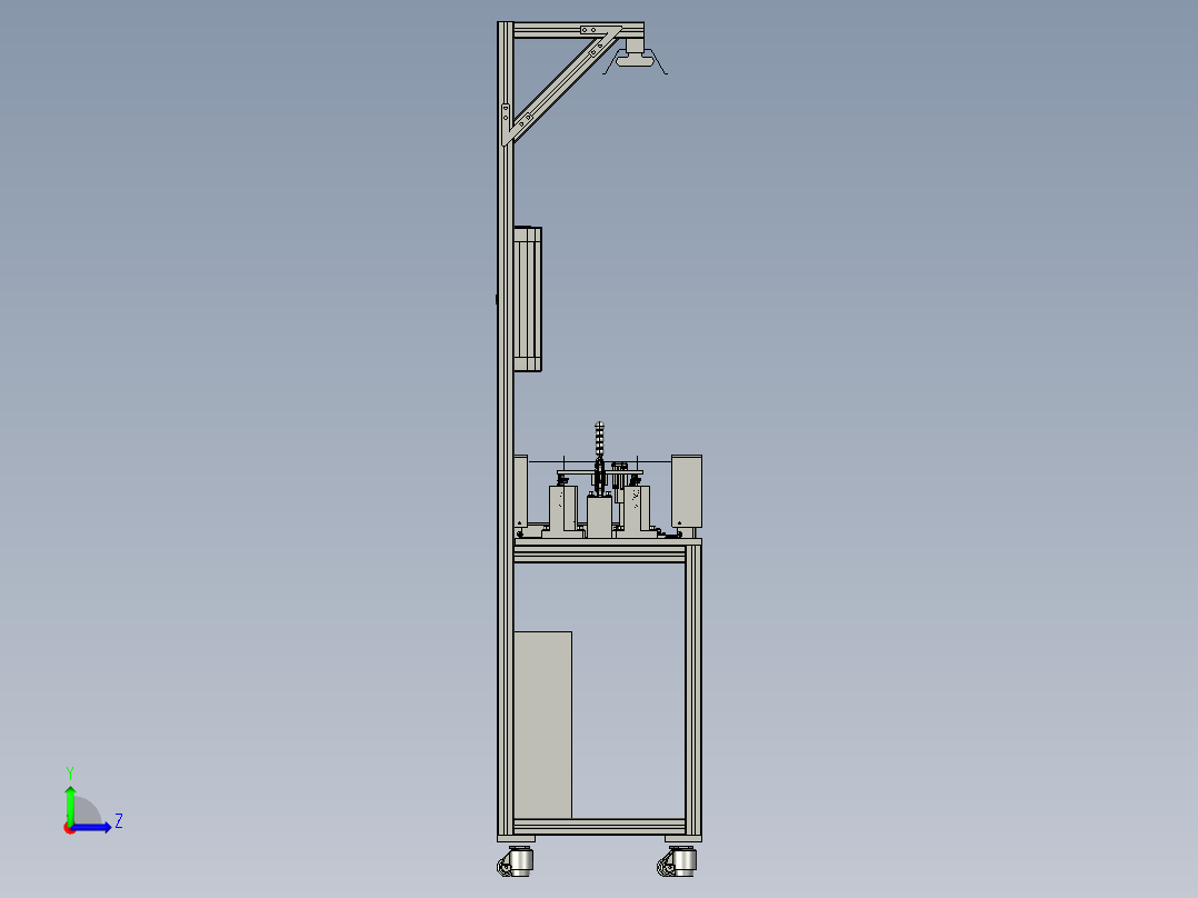 BR205轨道涂油机治具左视图