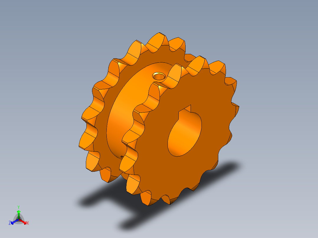 双链轮正等轴测图
