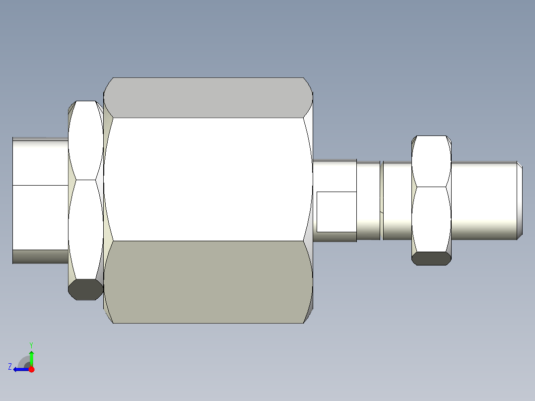 快速聯結器(C)2510-3D多系列多零件图纸模型右视图