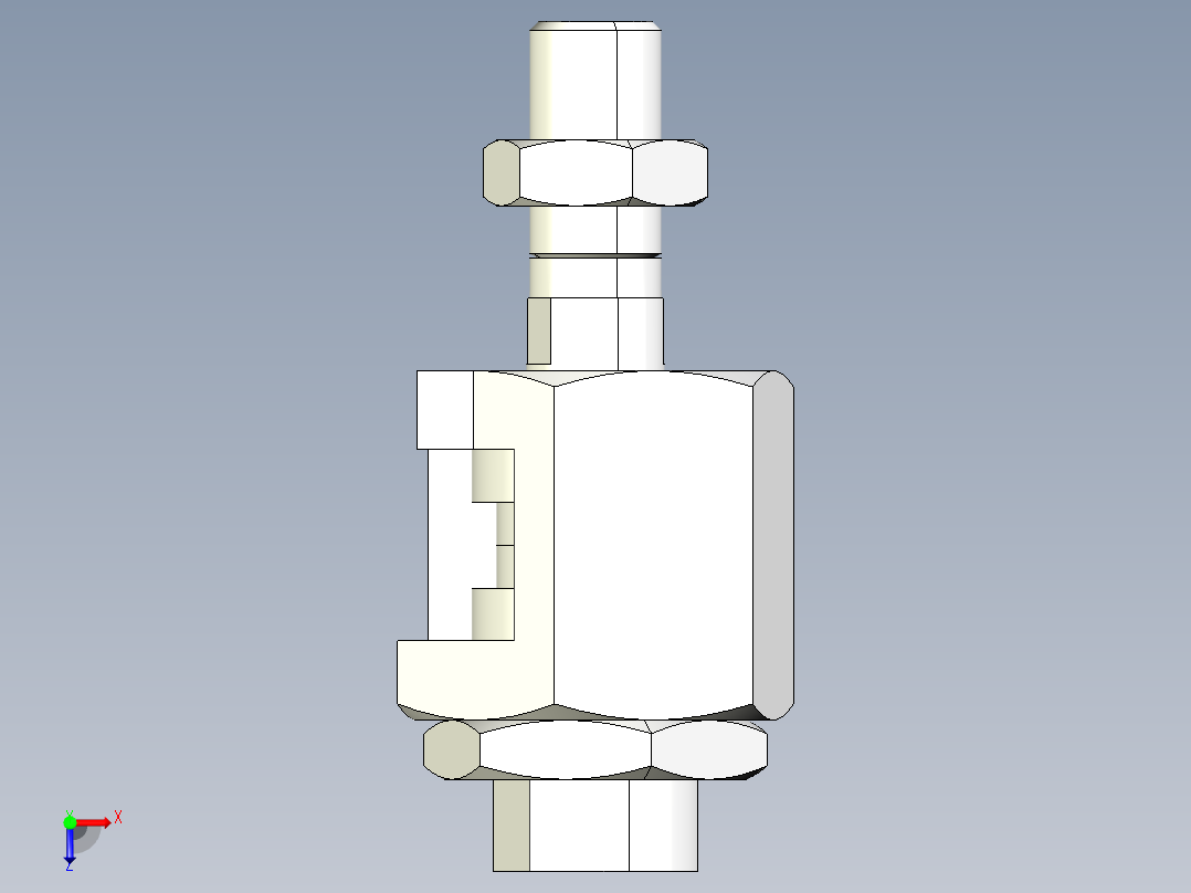 快速聯結器(C)2510-3D多系列多零件图纸模型俯视图