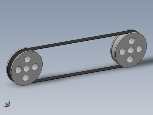 皮带和滑轮驱动--sw三维 3d模型设计图