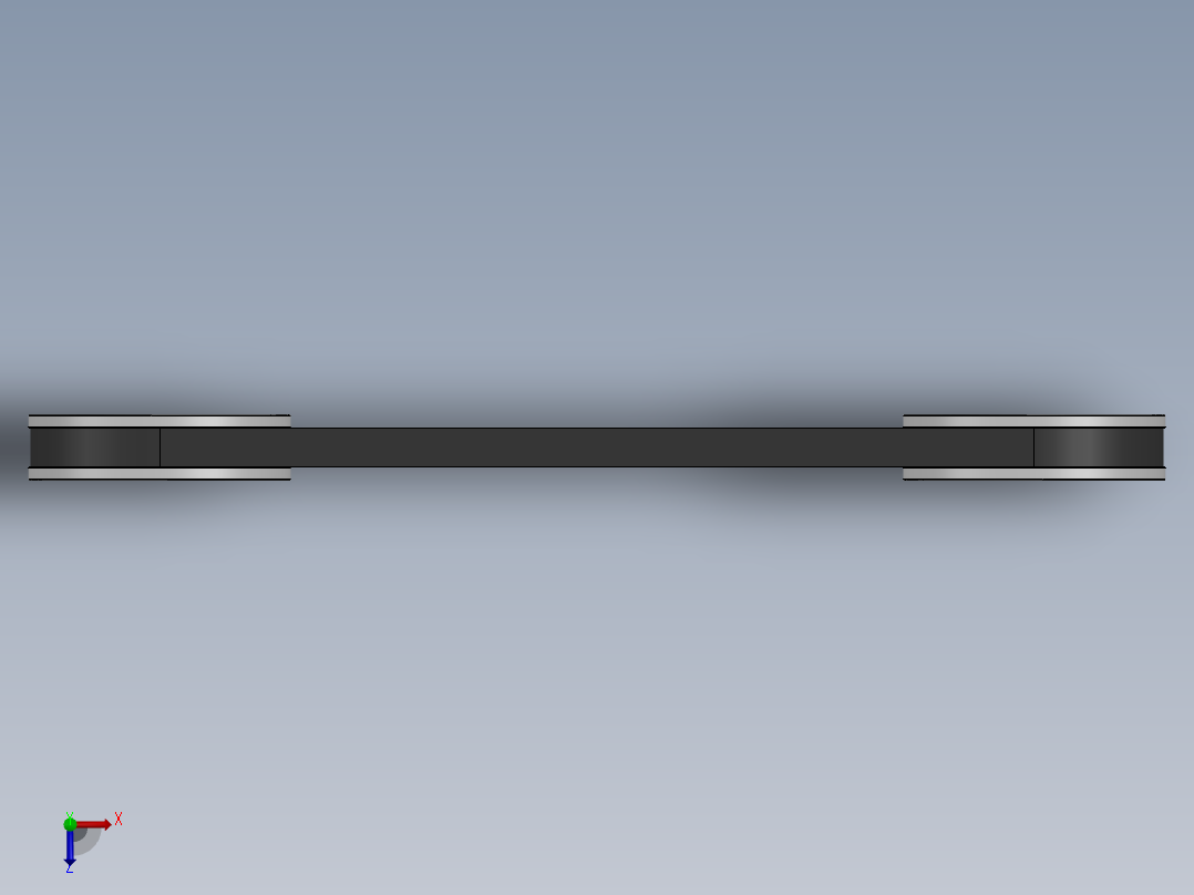 皮带和滑轮驱动--sw三维 3d模型设计图俯视图