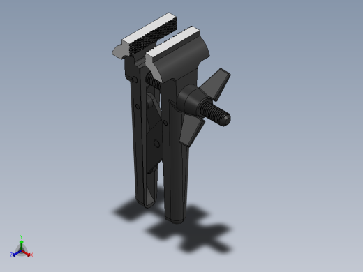 手虎钳正等轴测缩略图