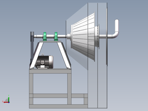 淀粉渣分离机3d图纸 cad图纸 sw设计画图素材 粉渣分离器3d模型后视缩略图