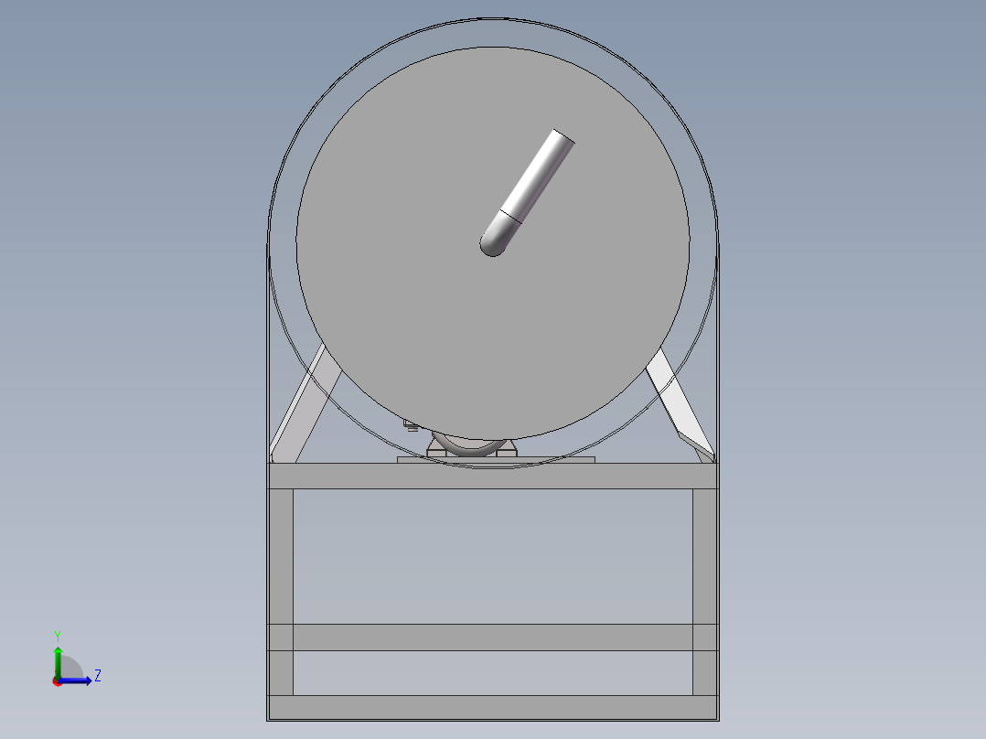 淀粉渣分离机3d图纸 cad图纸 sw设计画图素材 粉渣分离器3d模型左视图
