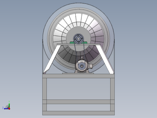 淀粉渣分离机3d图纸 cad图纸 sw设计画图素材 粉渣分离器3d模型右视缩略图