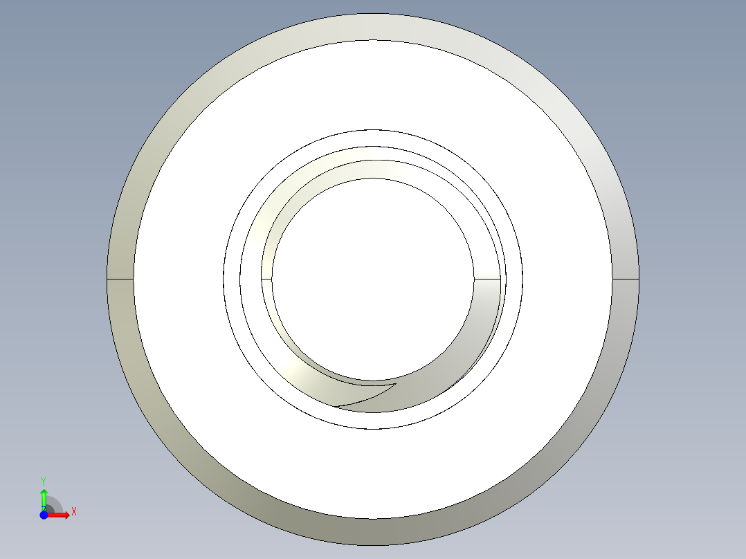 超薄型内六角螺钉-Ultra Low Profile Socket Head Screws 0.5-13 Thread Size 1 in Long.IGS前视图