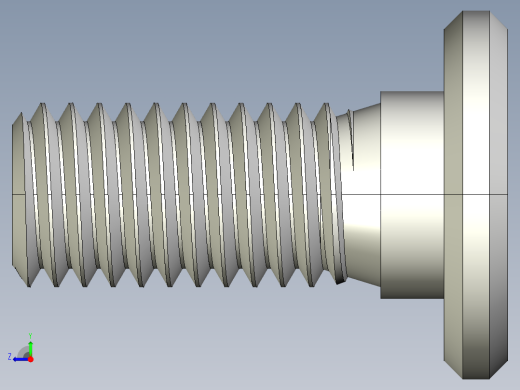 超薄型内六角螺钉-Ultra Low Profile Socket Head Screws 0.5-13 Thread Size 1 in Long.IGS右视缩略图
