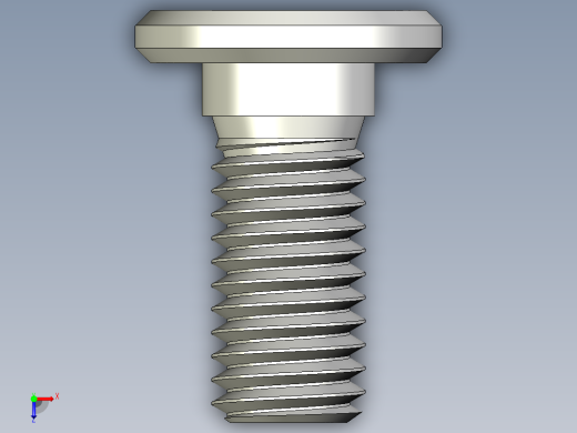 超薄型内六角螺钉-Ultra Low Profile Socket Head Screws 0.5-13 Thread Size 1 in Long.IGS俯视缩略图