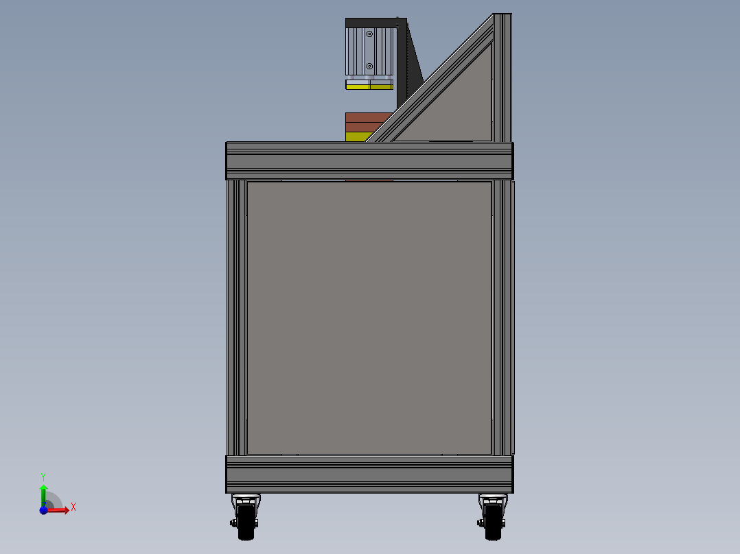 互感器电流测试台（sw21可编辑+工程图）前视图