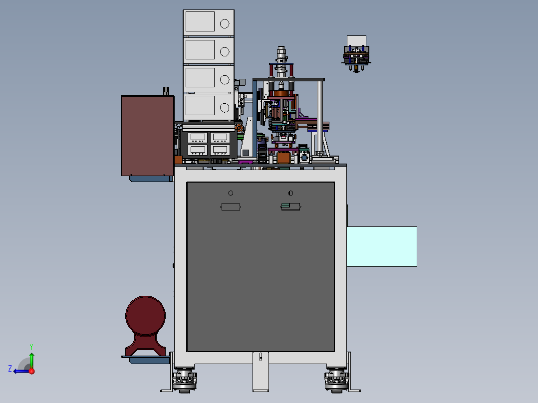 自动化O型圈密封泄露测试机sw20右视图