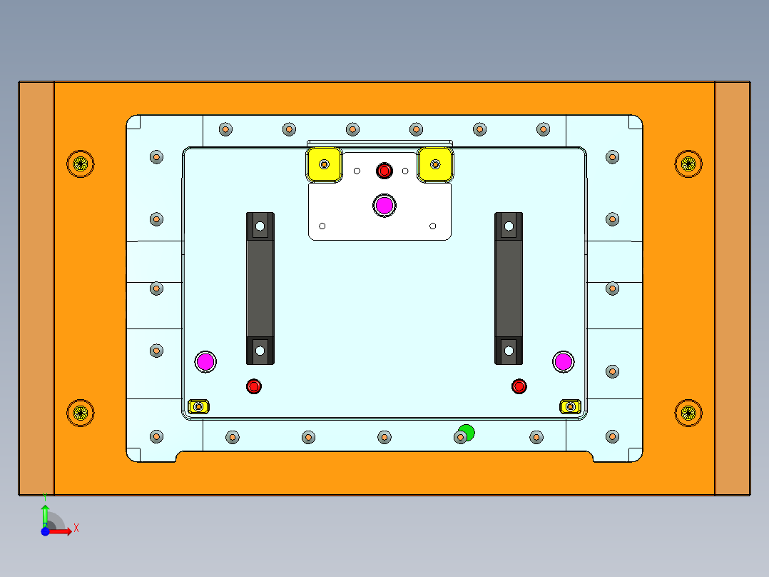 N500-TOP-笔记本CNC工装夹具三维模型CNC9前视图