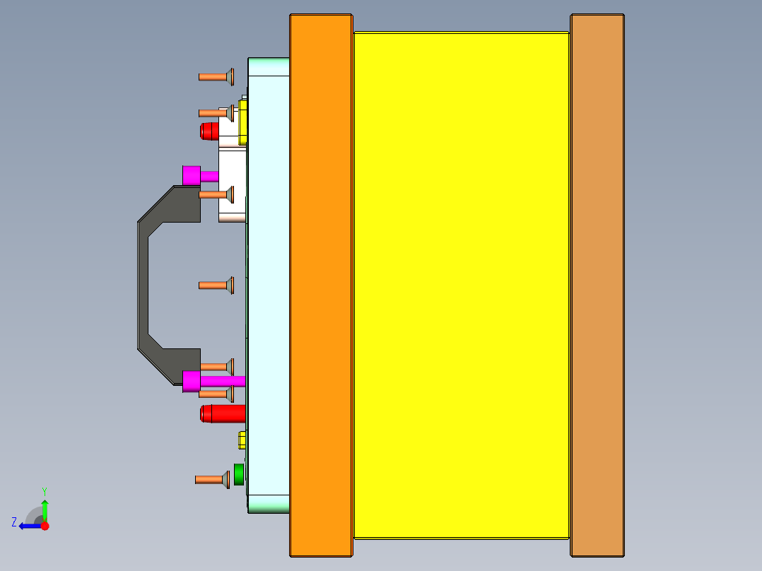 N500-TOP-笔记本CNC工装夹具三维模型CNC9右视图