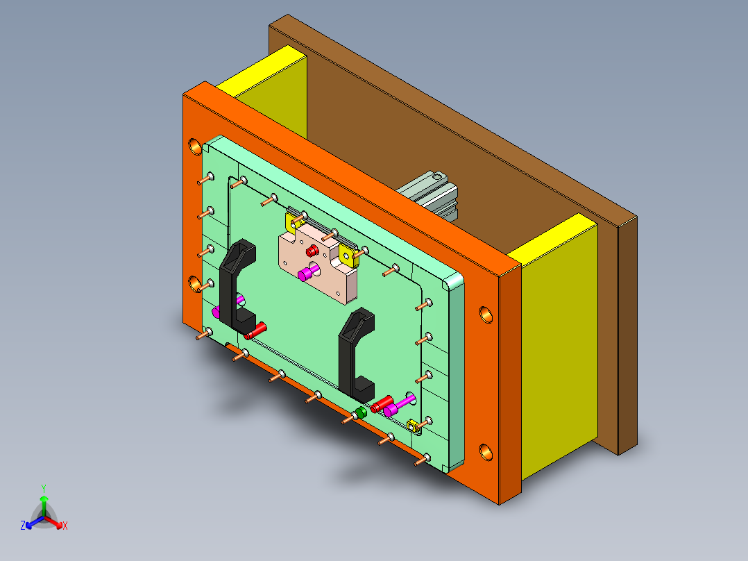 N500-TOP-笔记本CNC工装夹具三维模型CNC9正等轴测图