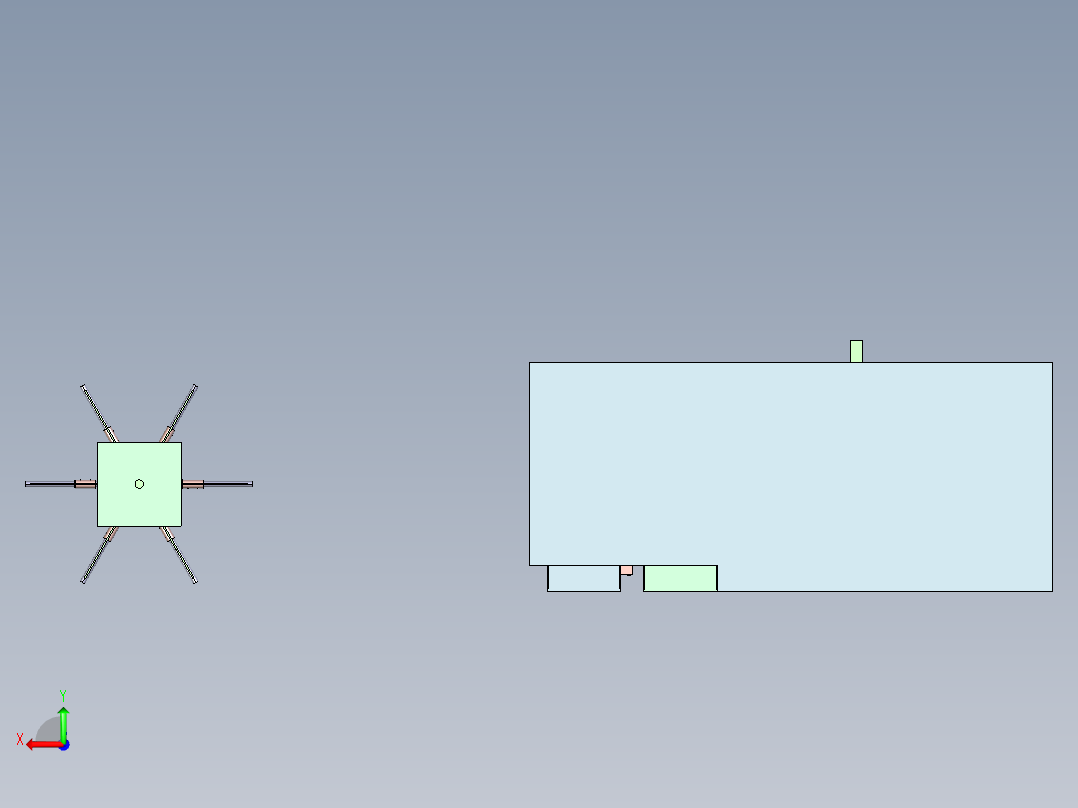 大型6工位冷镦机step后视图