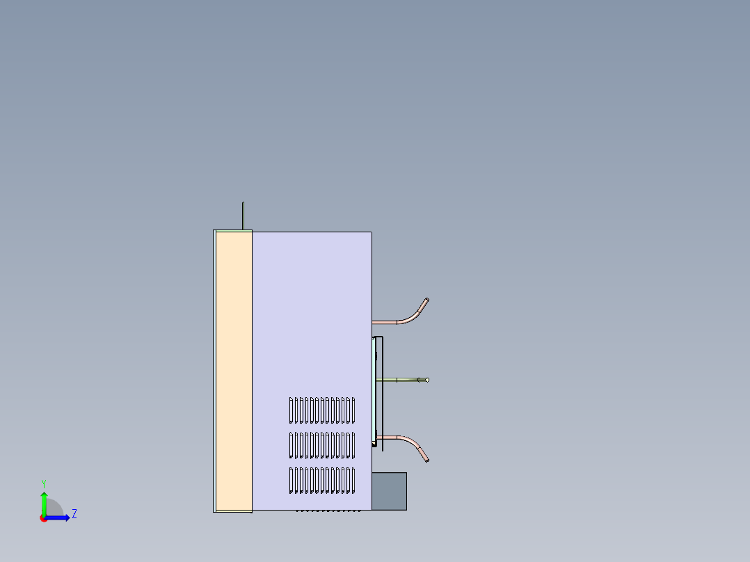 大型6工位冷镦机step左视图