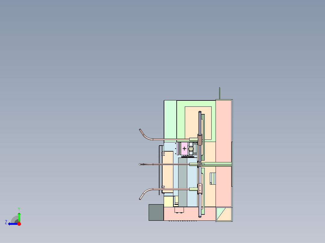 大型6工位冷镦机step右视图