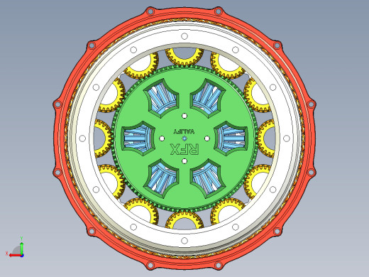 RFX变速器3D数模图纸 STEP格式后视缩略图